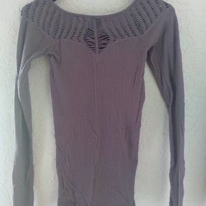 Free people long sleeve purple shirt